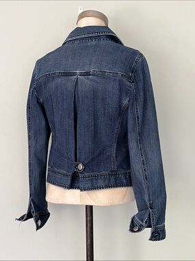 Classic Dark Blue Denim Jacket - Women's